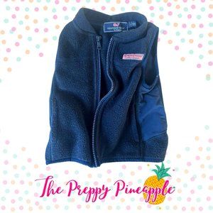 Vineyard Vines Baby Harbor Fleece Vest - Full-Zip, Recycled Fabric, Classic